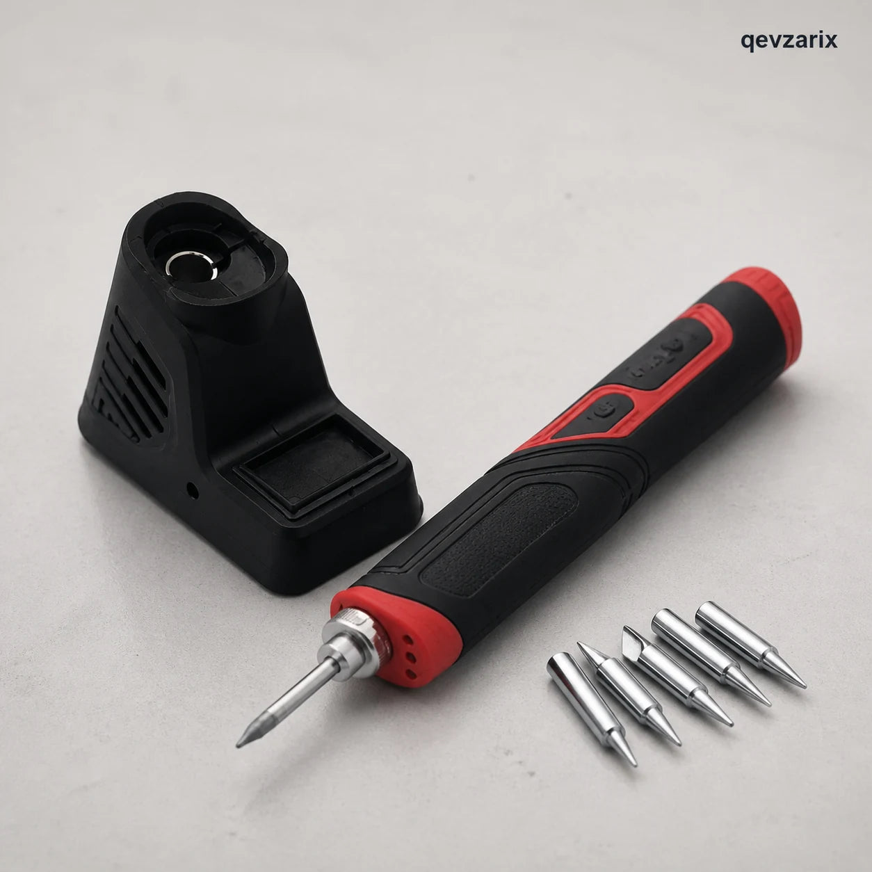 QEVZARIX cordless soldering iron with stand and interchangeable tips